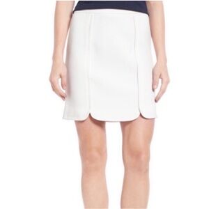 Draper James Margaret White Mini Skirt 0